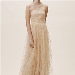 NWT: Joanna August BHLDN Champagne Starry Tulle Dress